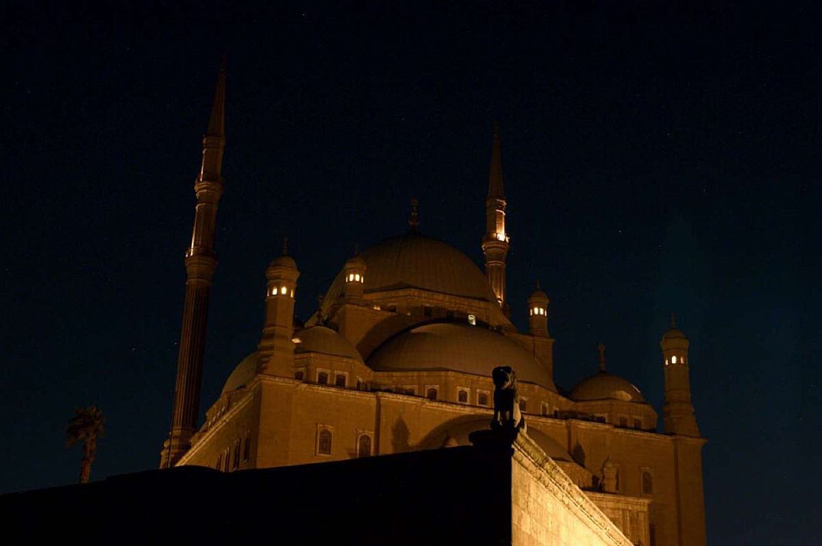 Mosque at maghrib