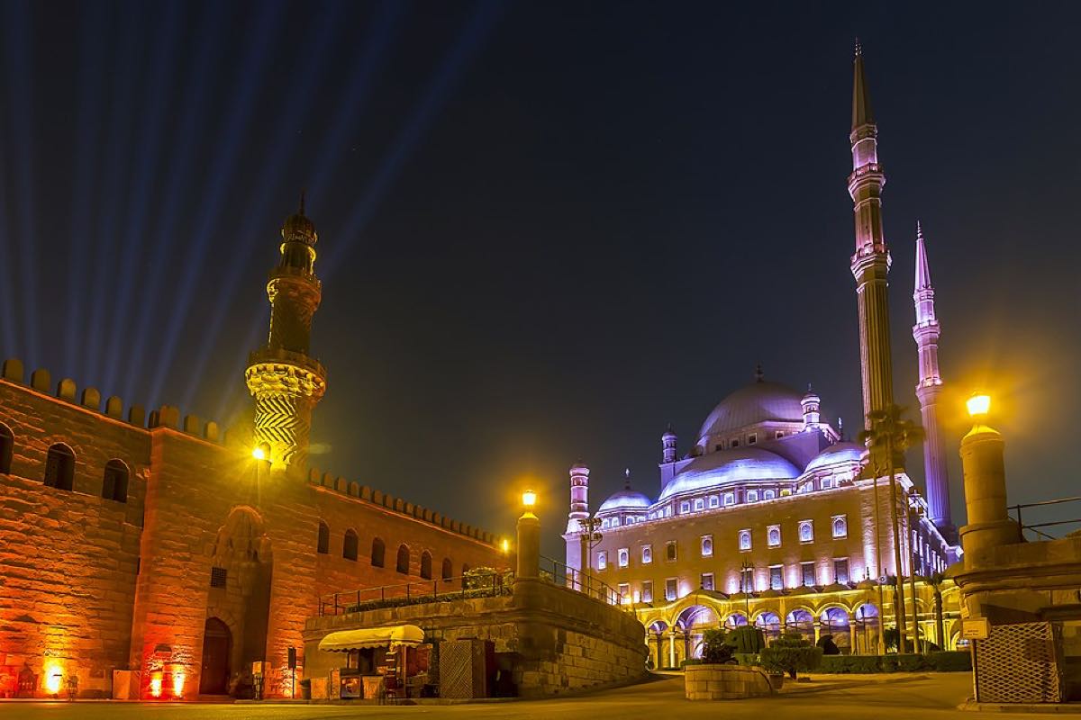 Mosque at night