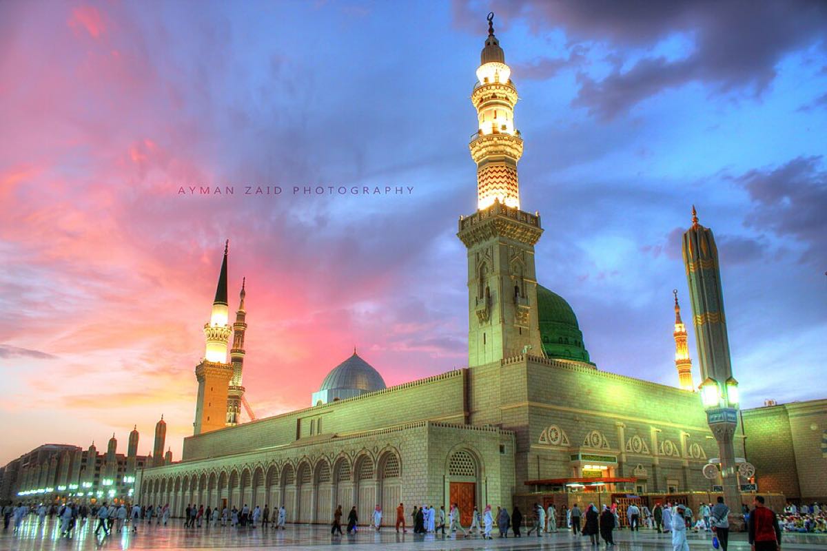 Mosque at night